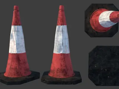 Road cone 3D model purchase