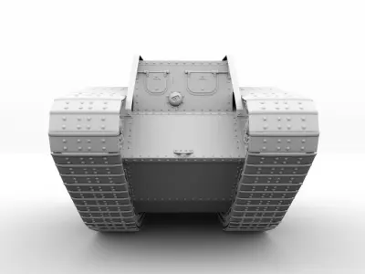 World War I tank 3D model
