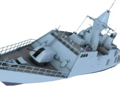 Combat Ship Class Corvette Navy 3D model