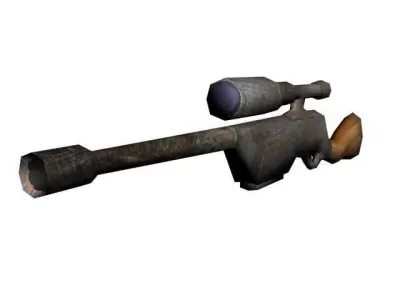 sniper rifle Free low-poly 3D model get