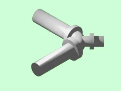 Steam Valve Elbow Free 3D model