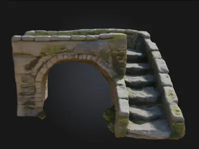 Stone Passageway Model  Gateway to Ancient Secrets 3D model