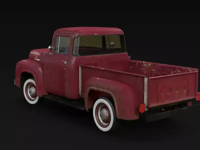 F-100 Rusted 3D model