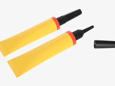 Instant super glue tin tube 02 3D model