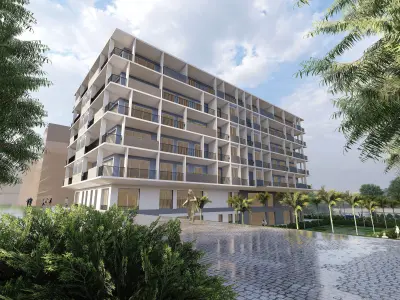 8 Floor Modern Hotel Building SketchUp and Lumion 3D Model 3D model