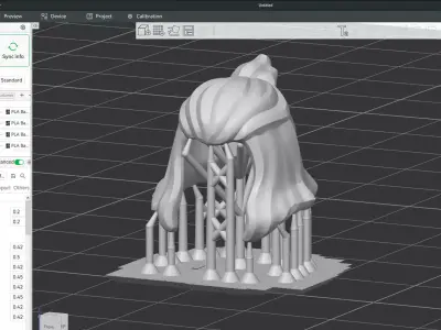 Custom3Dprint Minifigure Accessory - Minifigure Hair S3 - 04 3D print model