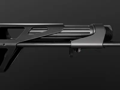 Maxim Defense CQB7 AR15 Collapsible Buttstock Low-poly 3D model