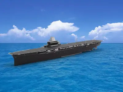 Japanese aircraft carrier Taiho 3D model