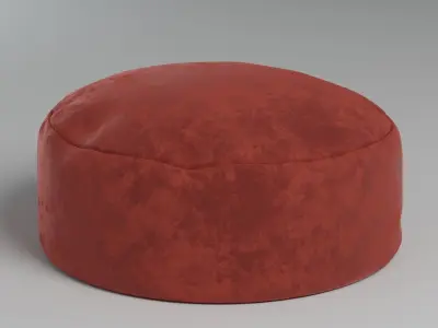 Red Velvet Chair Free 3D model