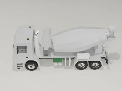 Concrete Mixer Truck 3D model by 3dmachine from CGTrader