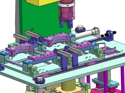 Ultrasonic welding leak detection automatic integrated cup  line 3D model