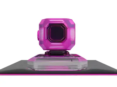 Glowing Magenta Hologram Projector 3D model