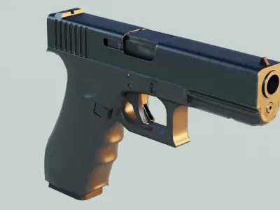 Handgun Low-poly 3D model get