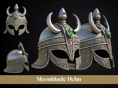 Stylized Persian Helmet - Moonblade 3D print model