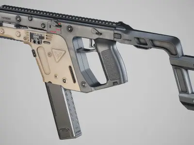 Kriss Vector Low-poly 3D model 3