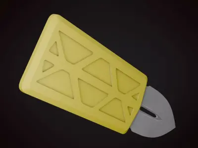 Knife 2 D Low-poly 3D model