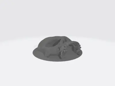 center-cap-skull skull Free 3D model