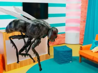 Bug fly Low-poly 3D model