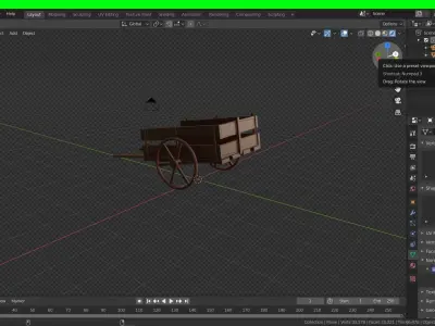 BULLOCK CART  Free low-poly 3D model