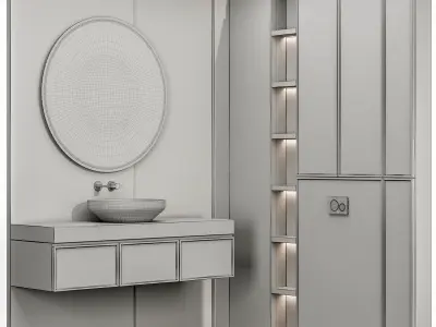 Bathroom Furniture B5 Free 3D model