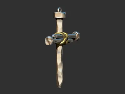 Rustic Nail Cross 3D print model