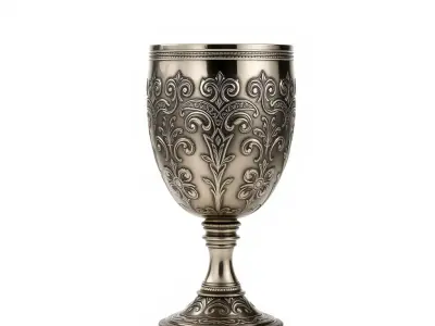 Intricate Medieval Goblet model pack Low-poly 3D model
