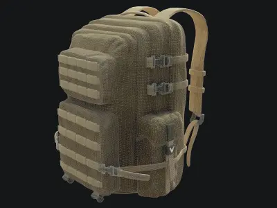 Military Backpack Tactical PBR 3D model