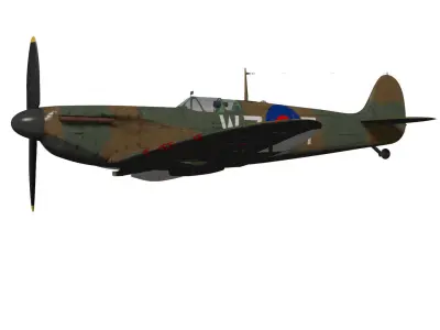 Supermarine Spitfire Mk-Ia early 3D model
