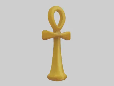 Golden Cripis Low-poly 3D model