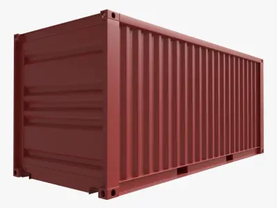 Shipping Container Dry 20-foot Red 3D model
