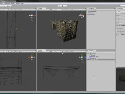 Stonebridge fbx stone bridge on computer screen Low-poly 3D model