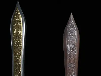 Excalibur sword Low-poly 3D model purchase