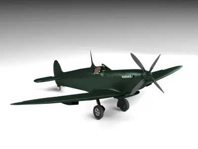 Spitfire plane 3D model