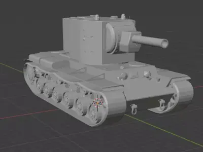 KW 2 Soviet heavy tank Free 3D print model