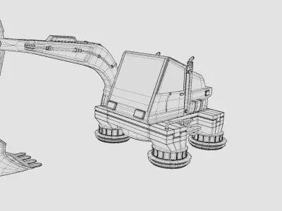Flying Excavator 3D model