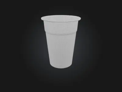 plastic cup Low-poly 3D model