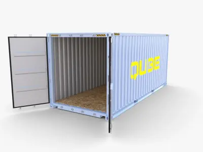 20ft Shipping Container Qube v2 3D model by dragosburian