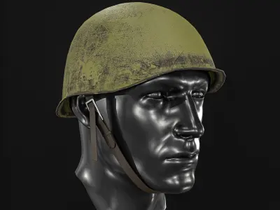 Army Officer Service Cap Package Low-poly 3D model