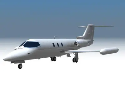 Learjet25 private jet 3D model