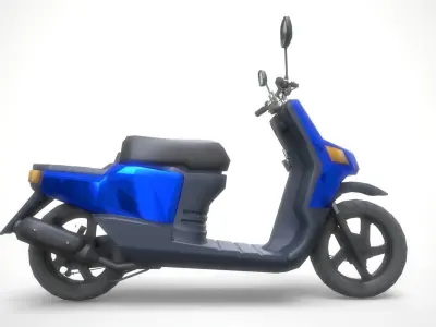 Scooter motorcycle Low-poly 3D model