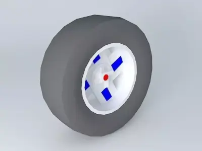 My first off road wheel and tire Free 3D model