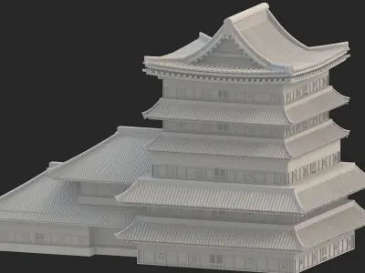 pagoda Low-poly 3D model