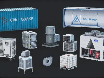  Industrial Props Collection GameReady LODs 