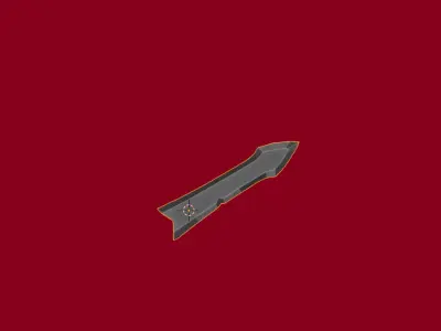 a sword blade 3D model