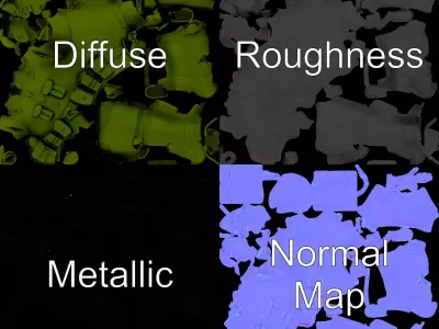 Green Toy Soldier model pack Low-poly 3D model