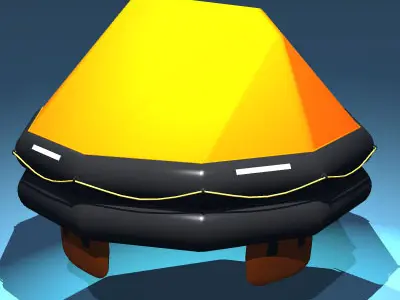 Rescue liferaft set 3D model