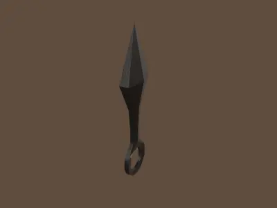 Kunai knife Low-poly 3D model