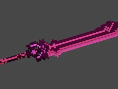 Genshin Sword Low-poly 3D model