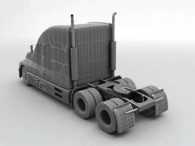 Semi Truck 3D model from CGTrader
