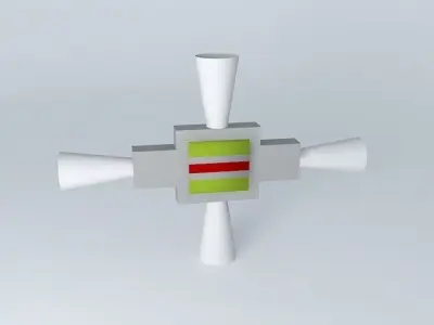 dtu cross made of plastic Free 3D model